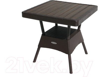 Комплект садовой мебели Ellastik Plast Ola Dom S-GS01+K-GS01 (коричневый)