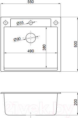 Мойка кухонная Marblan Cubi
