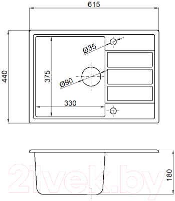 Мойка кухонная Marblan Recta R