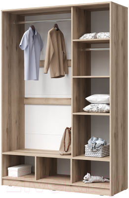 Шкаф Стендмебель Киви 3ств с зеркалом ШК-03