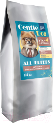 Сухой корм для собак Pet's Brunch ДжентлДОГ Утка с ягодами - фото