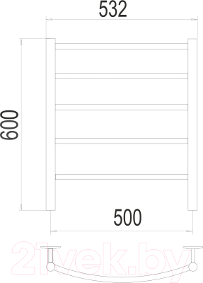 Полотенцесушитель электрический GRANULA Классик 50х60 D32