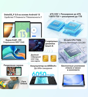 Планшет Blackview Tab 60 6GB/128GB LTE / TAB 60_BLUE