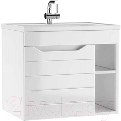 Тумба под умывальник Айсберг Absolute 60 Агата 1 ящик - фото