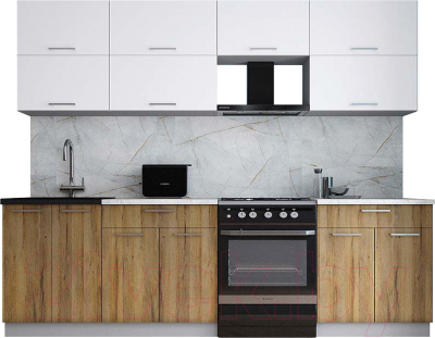Кухонный гарнитур Интерлиния Мила Gloss 60-26 - фото