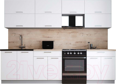 Кухонный гарнитур Интерлиния Мила Gloss 60-28 - фото