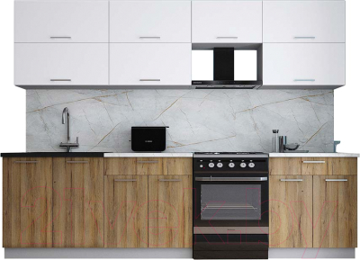 Кухонный гарнитур Интерлиния Мила Gloss 60-28 - фото