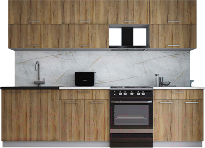 Кухонный гарнитур Интерлиния Мила Gloss 60-28 - фото