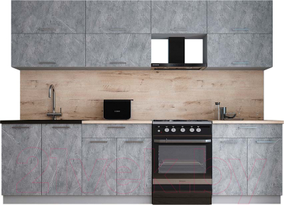 Кухонный гарнитур Интерлиния Мила Gloss 60-28 - фото