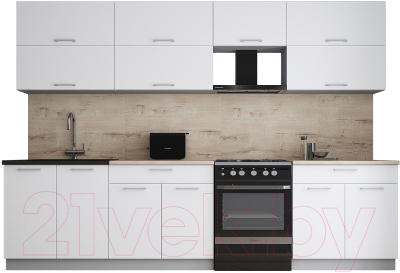 Кухонный гарнитур Интерлиния Мила Gloss 60-30 - фото