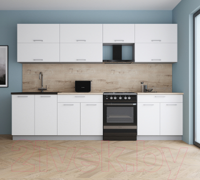 Кухонный гарнитур Интерлиния Мила Gloss 60-30