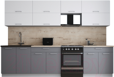 Кухонный гарнитур Интерлиния Мила Gloss 60-30 - фото