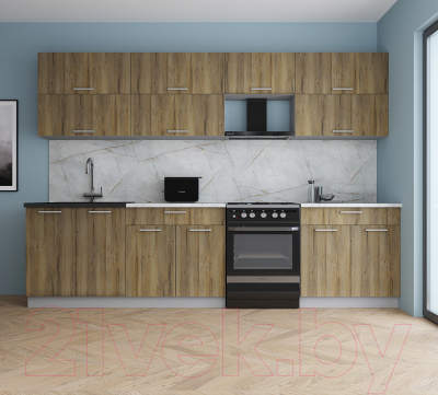 Кухонный гарнитур Интерлиния Мила Gloss 60-30