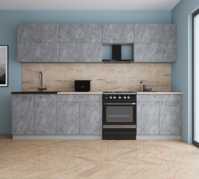 Кухонный гарнитур Интерлиния Мила Gloss 60-30