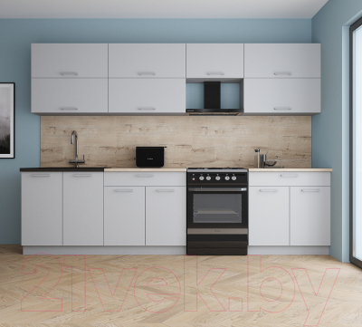 Кухонный гарнитур Интерлиния Мила Gloss 60-30