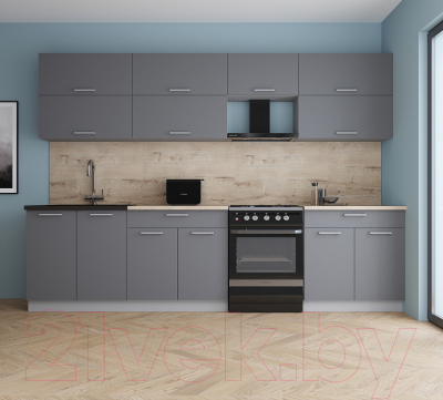 Кухонный гарнитур Интерлиния Мила Gloss 60-30