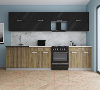 Кухонный гарнитур Интерлиния Мила Gloss 60-30