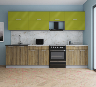 Кухонный гарнитур Интерлиния Мила Gloss 60-30