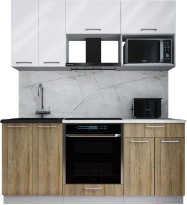 Кухонный гарнитур Интерлиния Мила Gloss 1.8 - фото