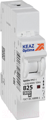 Выключатель автоматический КЭАЗ OptiDin BM63-1B25-4.5-УХЛ3 / 329503 - фото