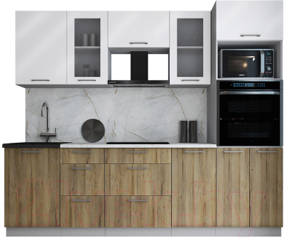 Готовая кухня Интерлиния Мила Gloss 2.5 - фото