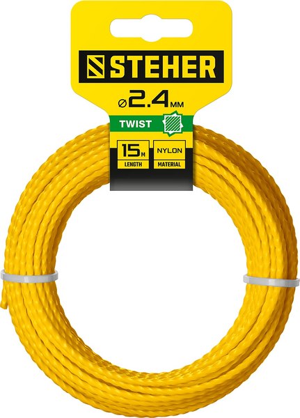 Леска для триммера Steher Квадратная 2.4мм 15м / 75020-2.4 - фото
