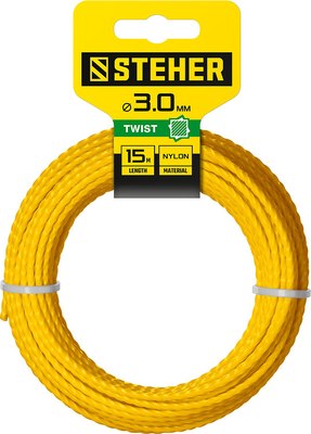 Леска для триммера Steher Квадратная 3.0мм 15м / 75020-3.0 - фото