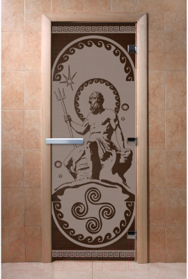 Стеклянная дверь для бани/сауны Doorwood Посейдон 80x200 / DW03447