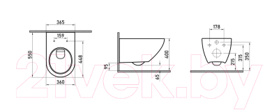 Унитаз подвесной с инсталляцией Berges Puma / 043355