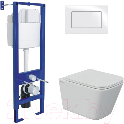 Унитаз подвесной с инсталляцией Berges Floe / 043368 - фото