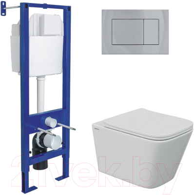 Унитаз подвесной с инсталляцией Berges Floe / 043369 - фото