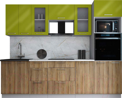 Кухонный гарнитур Интерлиния Мила Gloss 2.6 - фото