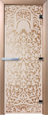 Стеклянная дверь для бани/сауны Doorwood Флоренция 70x180 / DW03512 - фото