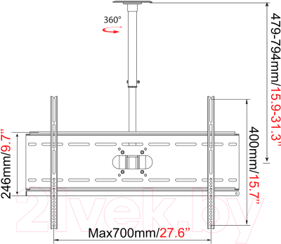 Кронштейн для телевизора Cactus CS-CP04-R