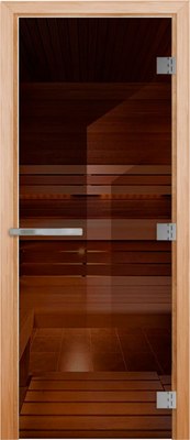 Стеклянная дверь для бани/сауны Doorwood Эталон 70x120 / DW02736-Л - фото