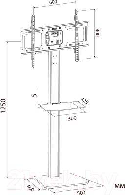 Стойка для ТВ/аппаратуры Cactus CS-VM-ST97-D
