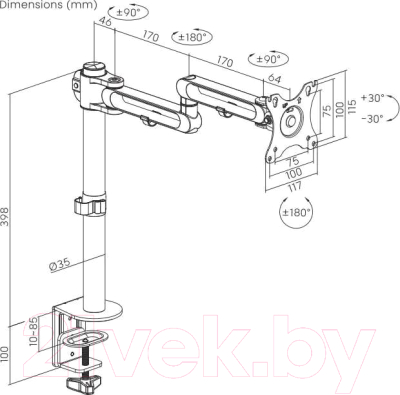Кронштейн для монитора Ultramounts UM736