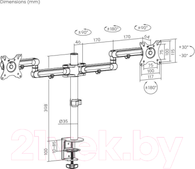 Кронштейн для монитора Ultramounts UM737