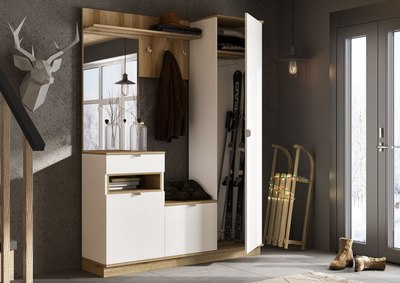 Секция в прихожую Стендмебель Юкки ПР 1400