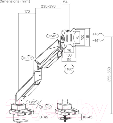 Кронштейн для монитора Ultramounts UM717