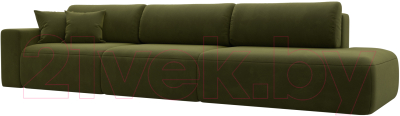 Диван Лига Диванов Лига-036 Модерн Лонг подлокотник слева / 121351L - фото