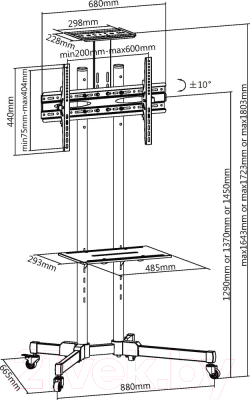 Стойка для ТВ/аппаратуры Ultramounts UM262