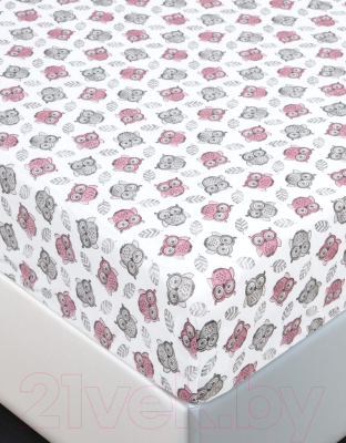Простыня для малышей АртПостель На резинке Совы 250 - фото