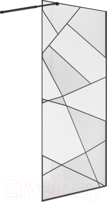 Душевая стенка Niagara NG-680-90 BLACK 90x195 - фото