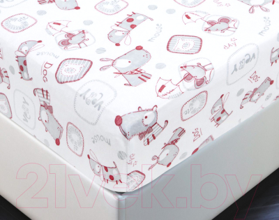 Простыня для малышей АртПостель На резинке Друзья 250 - фото