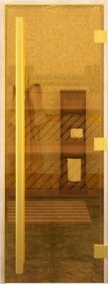 Стеклянная дверь для бани/сауны Doorwood Престиж 80x200 / DW02670 - фото