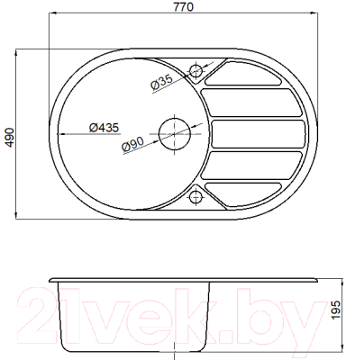 Мойка кухонная Marblan Elon R