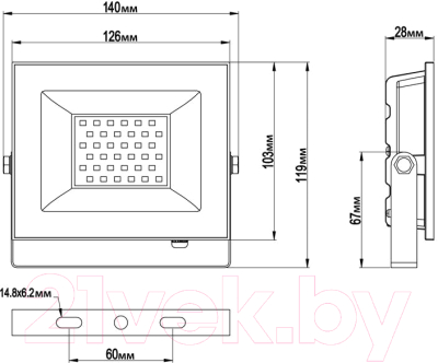 Прожектор LuminArte LFL-50W/06