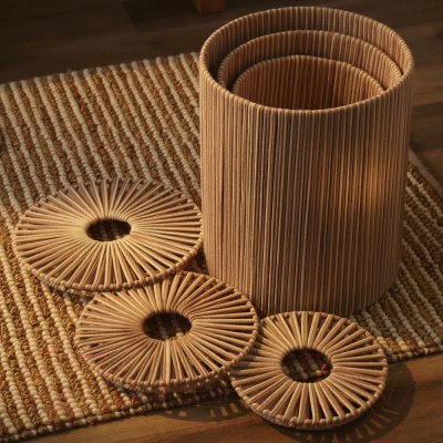 Корзина Tkano Ethnic Dholak Beige / TK24-ST-BA0042