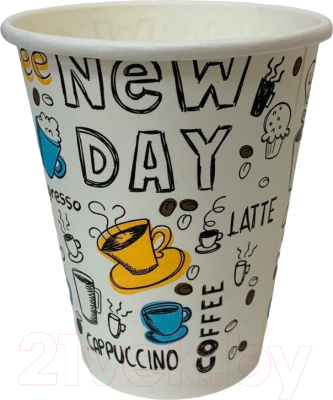 Набор бумажных стаканов Gecko Однослойный 250мл - фото